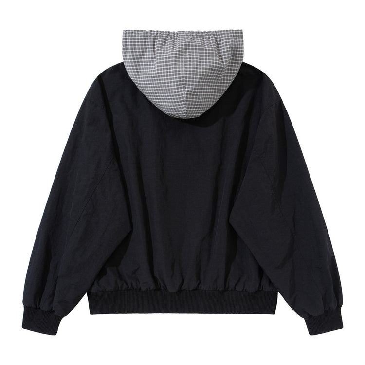 Fake two hooded jackets and jackets