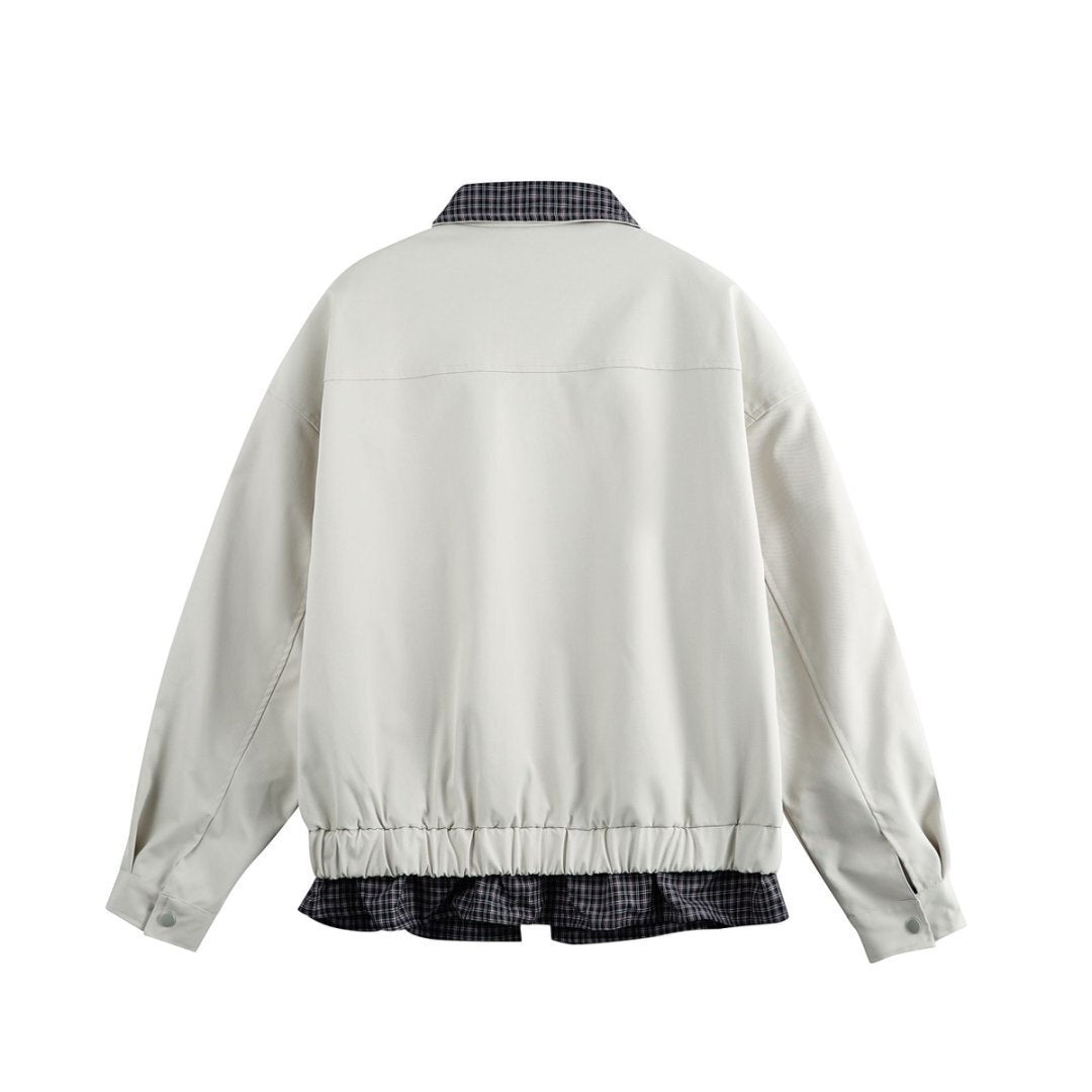Fake two contrasting Harrington jackets