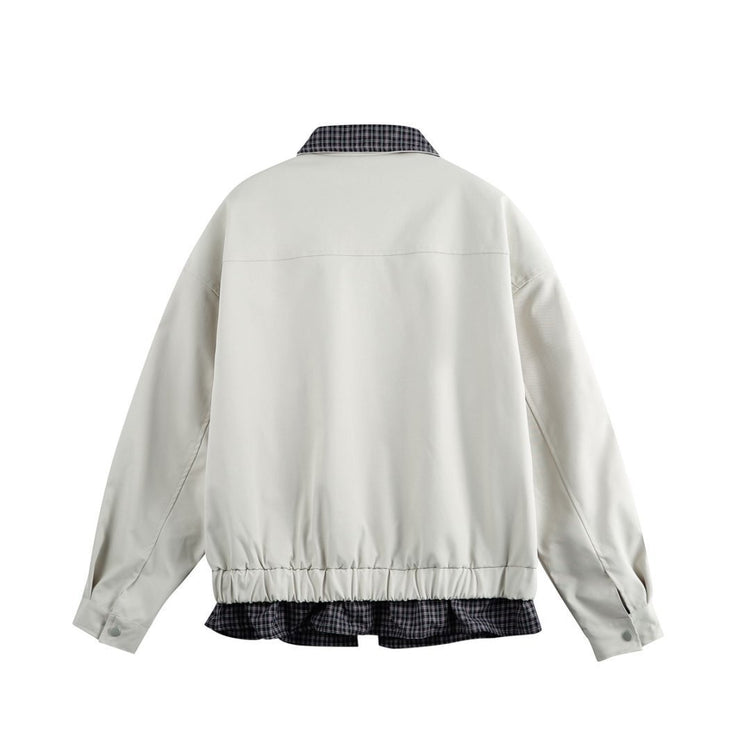 Fake two contrasting Harrington jackets