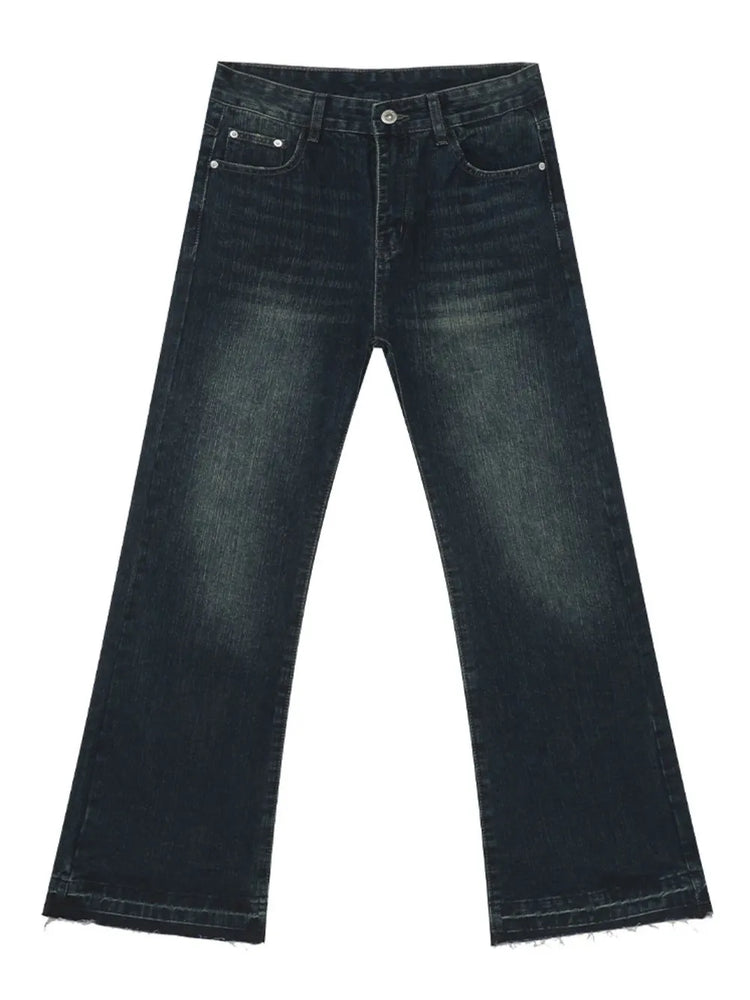 Raw Hem Jeans with Pockets