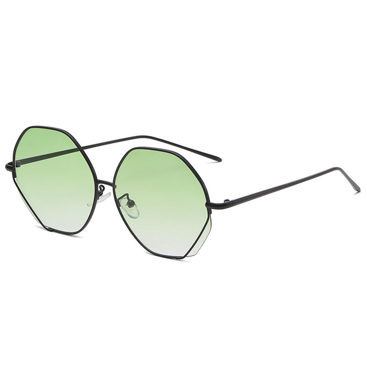 Personality Polygonal Sunglasses Men And Women Trendy Ins Wind Metal Sunglasses Net Red Polygonal Glasses