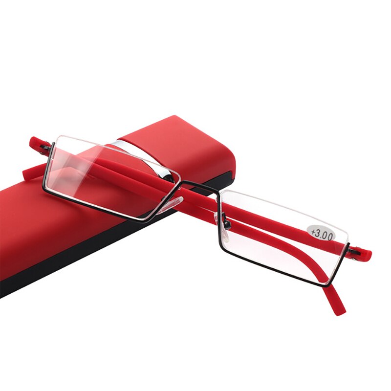 Reading Glasses Light TR90 Half Frame Men Women Rimless Prescription Eyeglasses