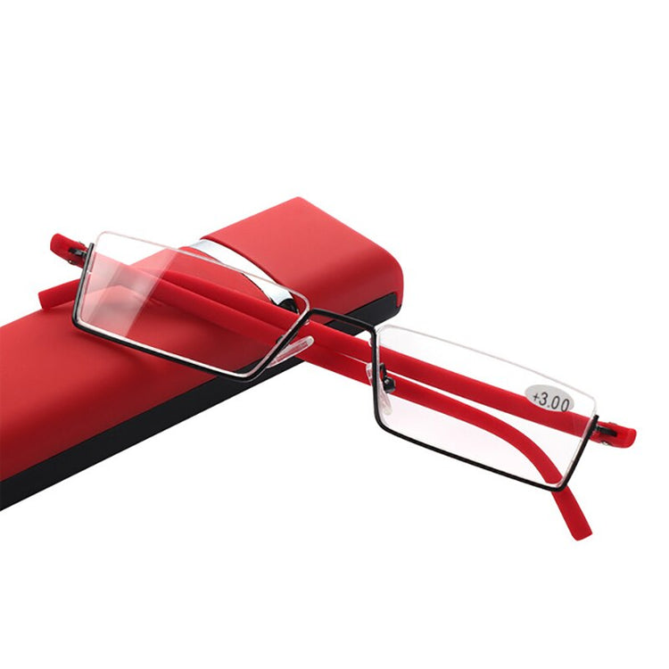 Reading Glasses Light TR90 Half Frame Men Women Rimless Prescription Eyeglasses