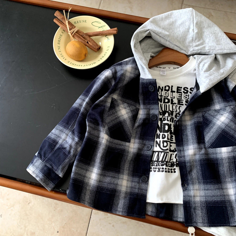 Checkered shirt clothes baby tops casual jackets