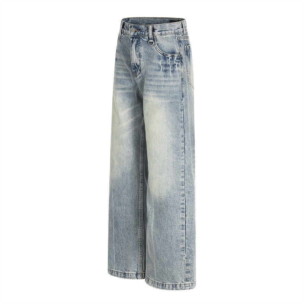 Whitewashed denim jeans