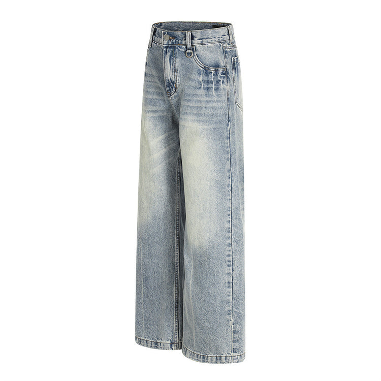 Whitewashed denim jeans