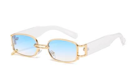 Popular Fashion Small Rectangle Women Luxury Sunglasses Brand Designer Vintage Punk Men Sun Glasses Shades UV400