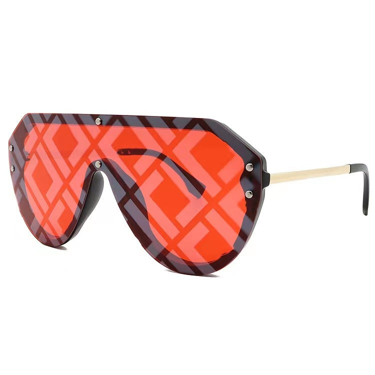 New European and American foreign trade watermark fashion sunglasses men's and women's Sunglasses yellow glasses