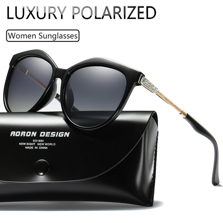 Luxury Polarized Sunglasses Women Metal Temples Sunglasses Gradient Lens Sun Glasses Women  Luxury Brand