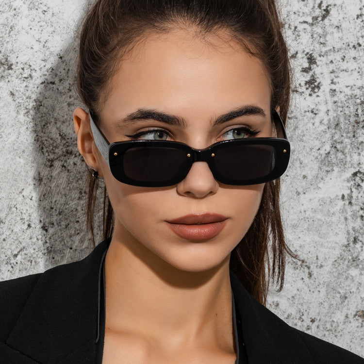 New Fashion Small Frame Square Sunglasses Men And Women Hit Color Glasses Ins Wind Street Shooting Sunglasses
