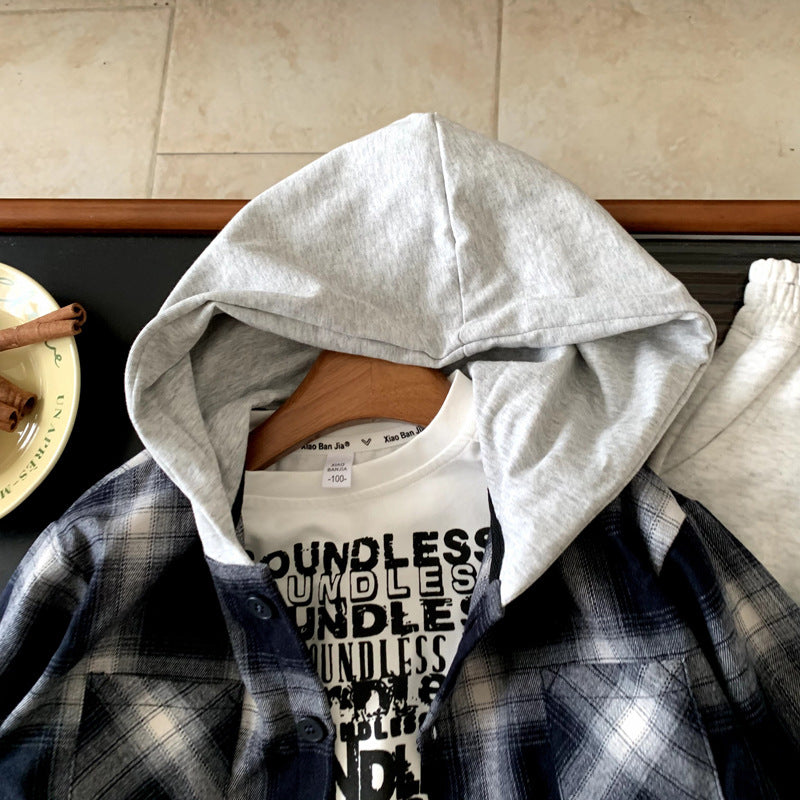 Checkered shirt clothes baby tops casual jackets