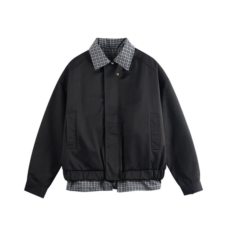 Fake two contrasting Harrington jackets