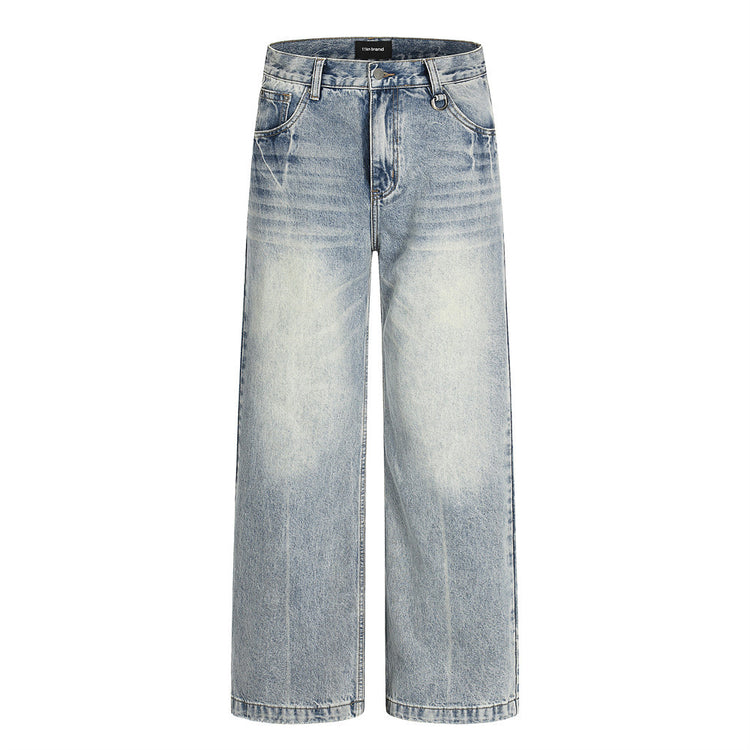 Whitewashed denim jeans