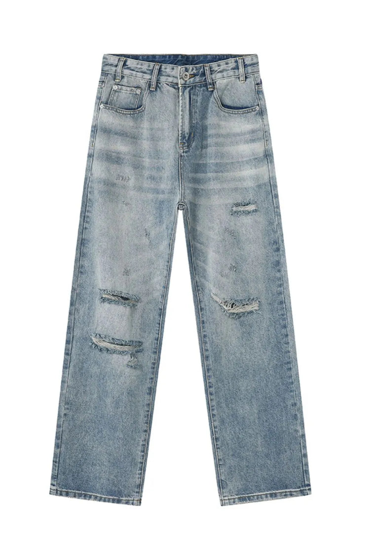 Distressed Wide Leg Jeans