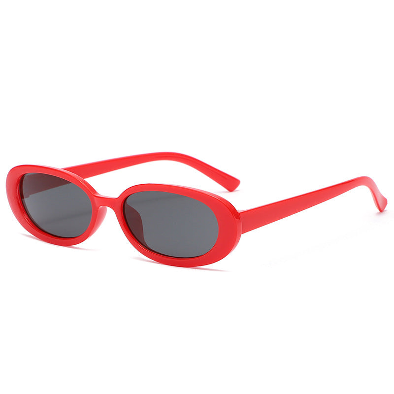 New Retro Oval Small Frame Sunglasses Men And Women Trend Simple Sunglasses Cross-Border Street Shooting Glasses