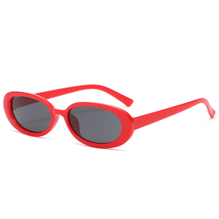 New Retro Oval Small Frame Sunglasses Men And Women Trend Simple Sunglasses Cross-Border Street Shooting Glasses