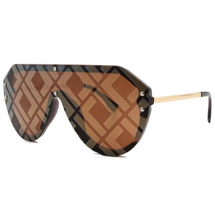 New European and American foreign trade watermark fashion sunglasses men's and women's Sunglasses yellow glasses