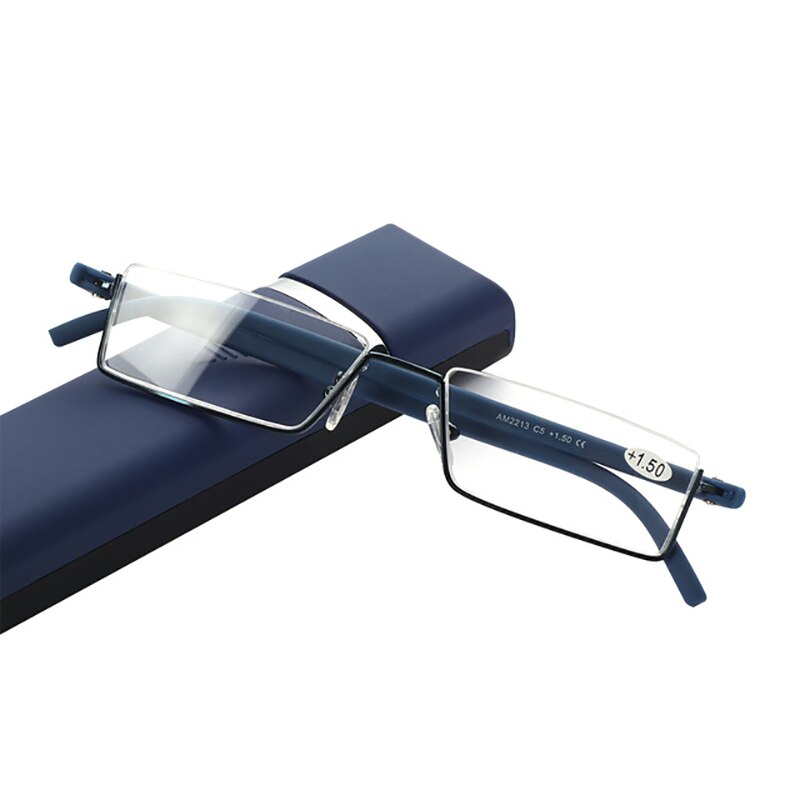 Reading Glasses Light TR90 Half Frame Men Women Rimless Prescription Eyeglasses