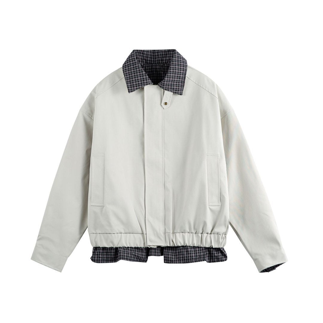 Fake two contrasting Harrington jackets