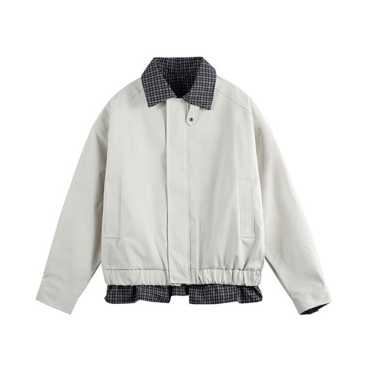 Fake two contrasting Harrington jackets