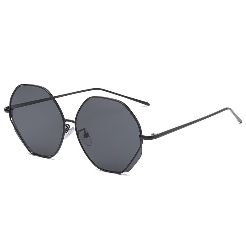 Personality Polygonal Sunglasses Men And Women Trendy Ins Wind Metal Sunglasses Net Red Polygonal Glasses