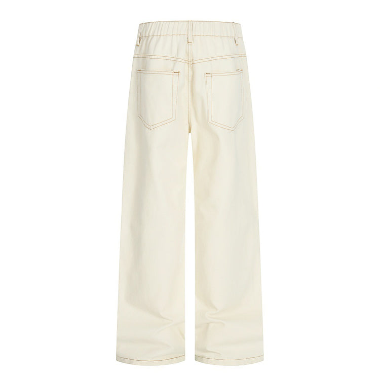 straight-leg jeans