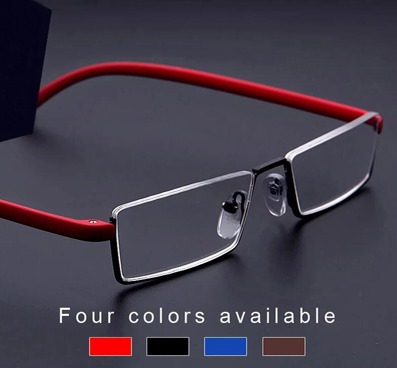 Reading Glasses Light TR90 Half Frame Men Women Rimless Prescription Eyeglasses