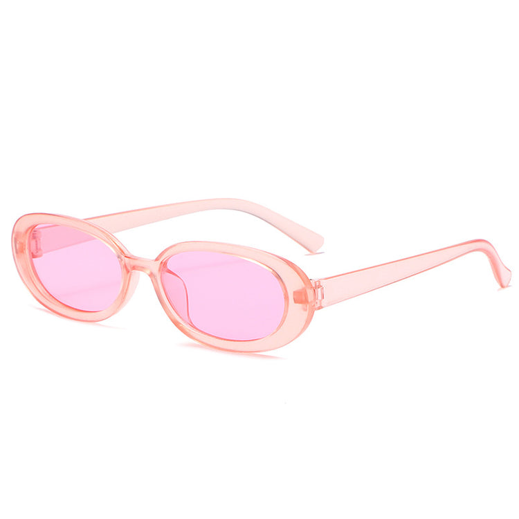 New Retro Oval Small Frame Sunglasses Men And Women Trend Simple Sunglasses Cross-Border Street Shooting Glasses