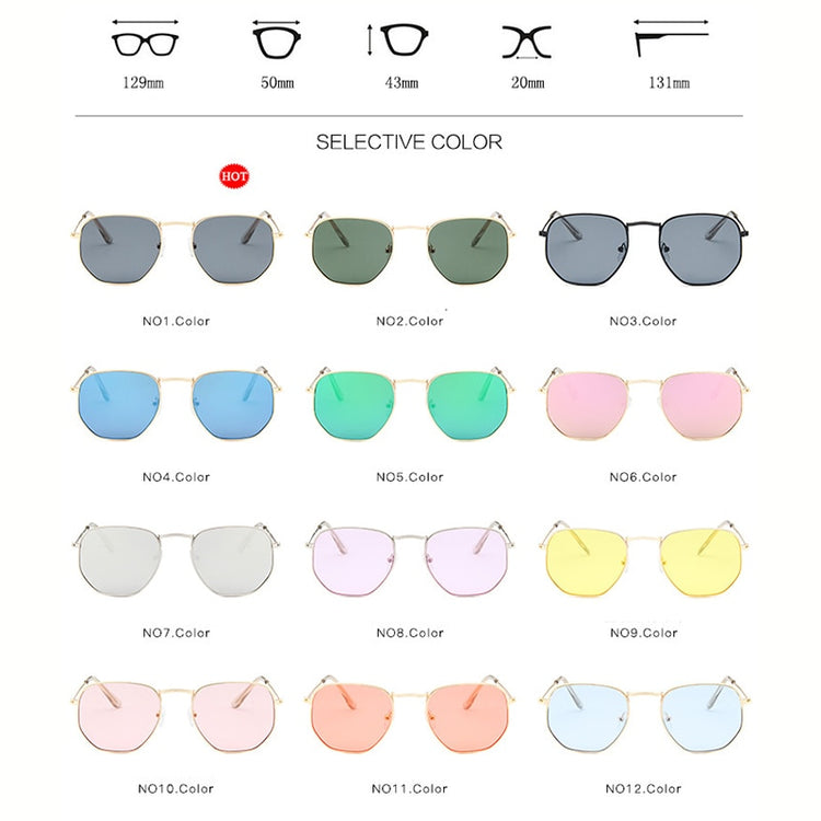 Metal Classic Vintage Women Sunglasses Luxury Brand Design Glasses Female Driving Eyewear