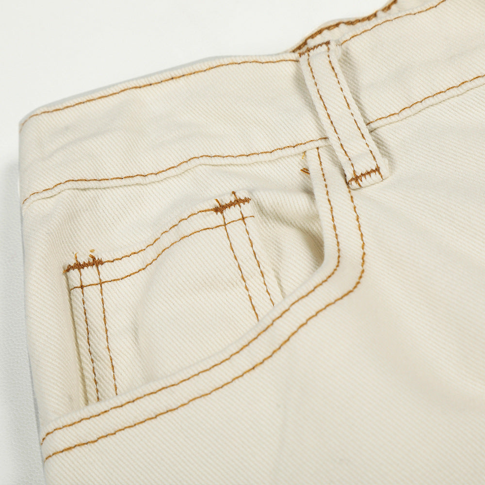 straight-leg jeans