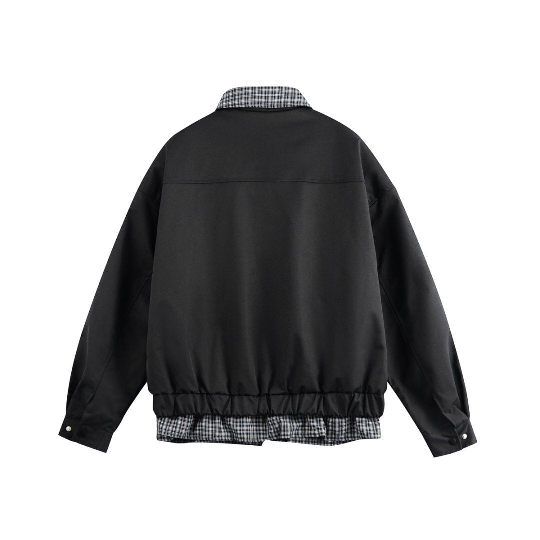 Fake two contrasting Harrington jackets