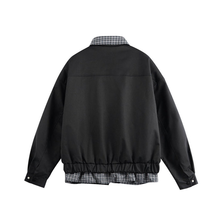 Fake two contrasting Harrington jackets