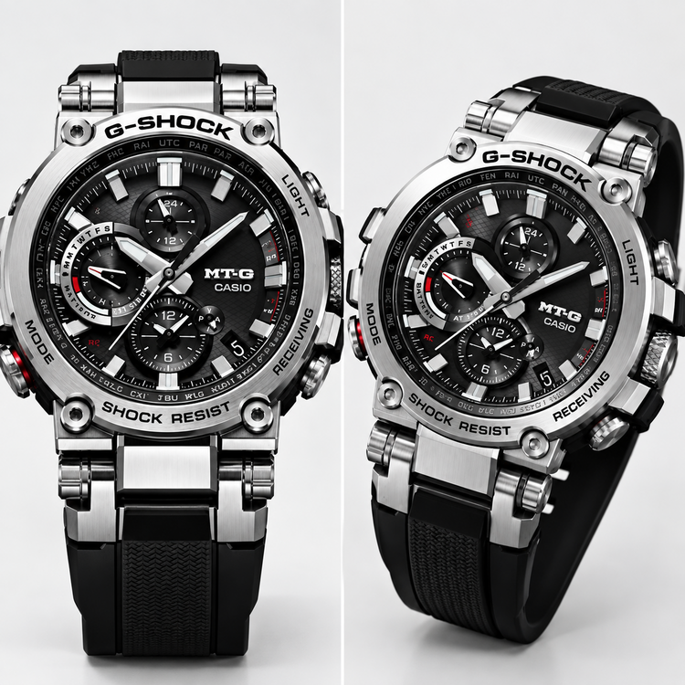 Casio G-SHOCK MT-G Watch – Silver-Tone & Black