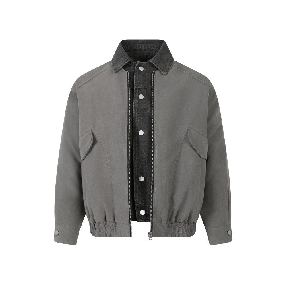 Fake two workwear cotton jackets