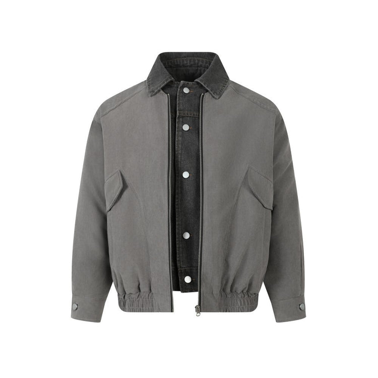 Fake two workwear cotton jackets