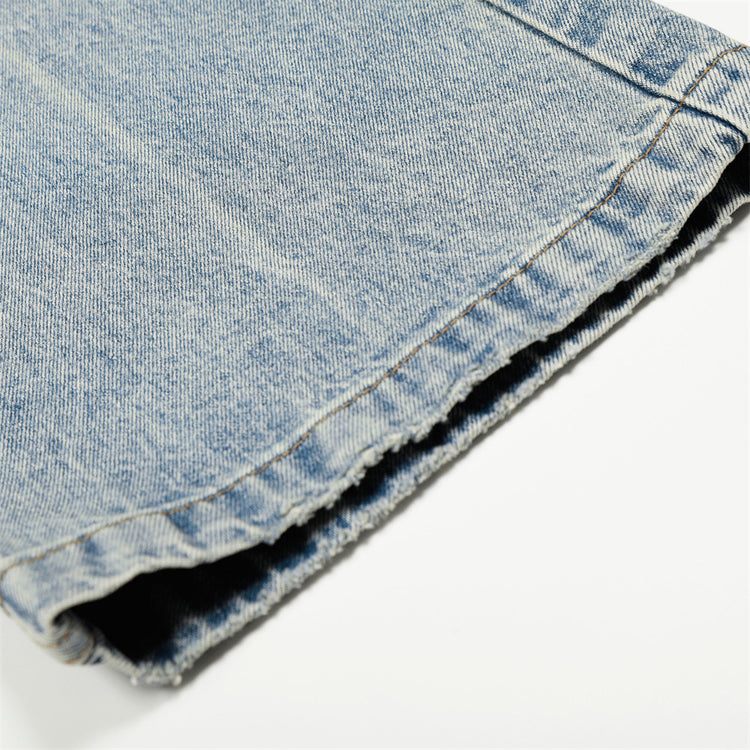 Whitewashed denim jeans