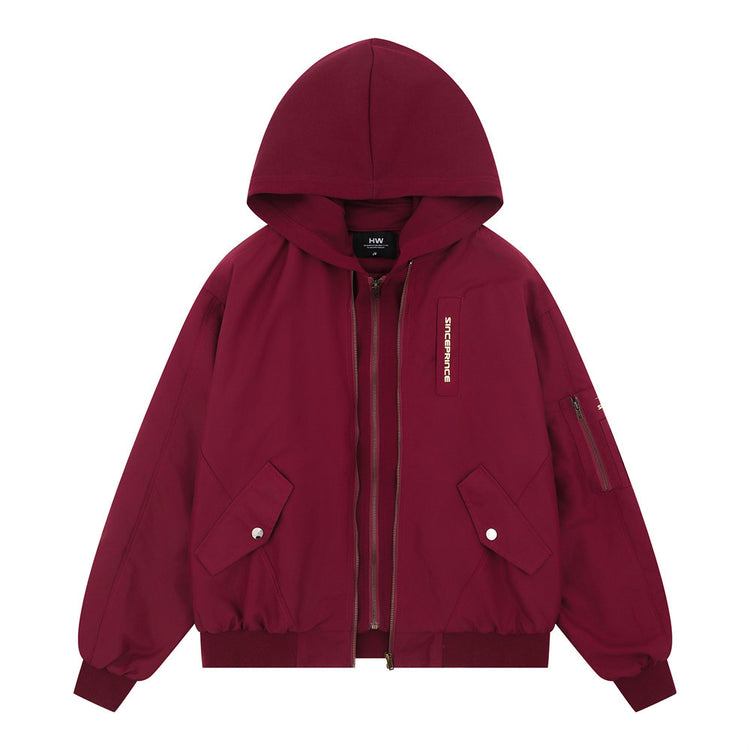 Fake two hooded jackets