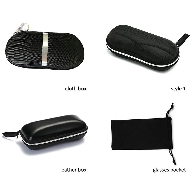Protable Sunglasses Protector Travel Pack Pouch Glasses Case 1Pcs Black Zipper Box Hard Eyewear Accessories
